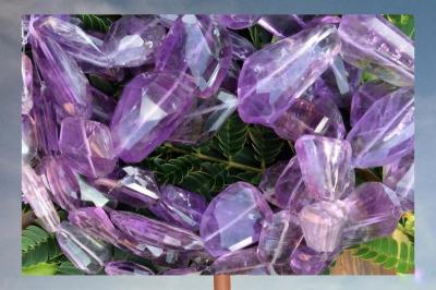 Amethyst, Pink, Nuggets, Faceted, Lg