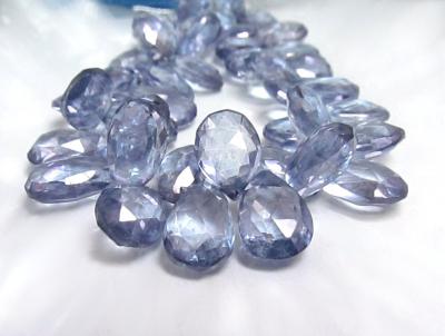 Quartz, Blue, Pear, Mystical 