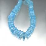 Chalcedony, Blue,Light, Square, Smooth