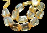 Citrine, Champagne Flat Slice Mystical S