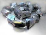 Labradorite, Grey, Flat, Diamond