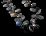 Labradorite, Grey, Pear, Smaller, Natura