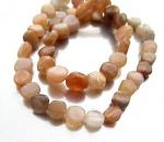 Moonstone, Peach, Coin, Var, Smooth